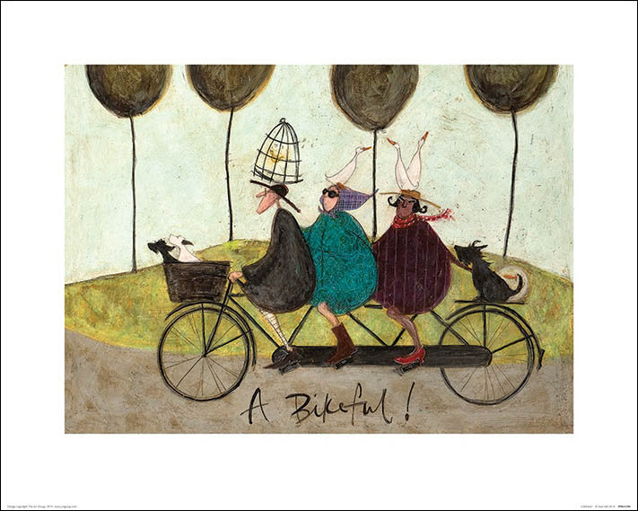 Plakat, Sam Toft A Bikeful!, 50x40 cm