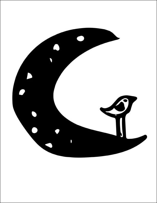 Plakat, Księżyc, 21x29,7 cm