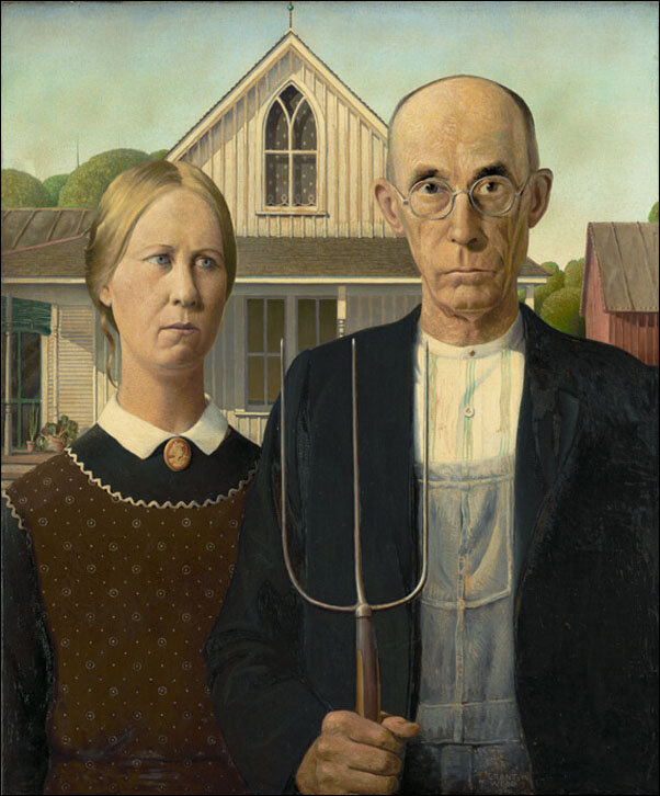 Plakat, American Gothic, 40x50 cm