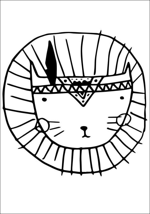 Plakat, Boho lew, 61x91,5 cm