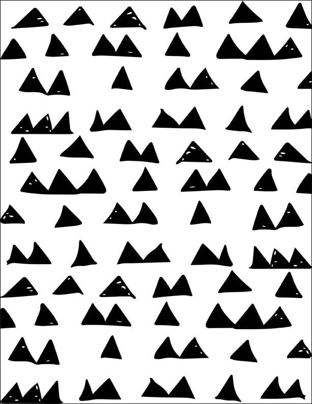 Plakat, Wzór trójkąty scandi, 30x40 cm