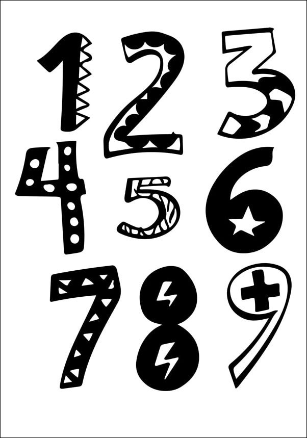 Plakat, Liczby, 70x100 cm