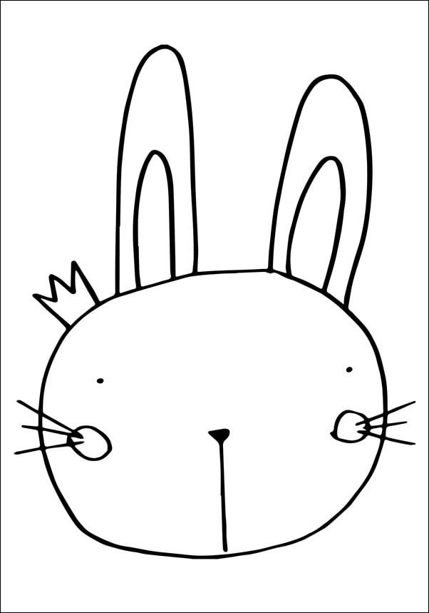 Plakat, Królik scandi, 50x70 cm