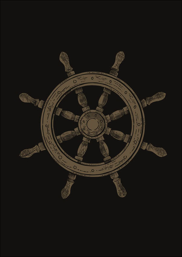 Plakat, Ster na czarnym, 30x40 cm