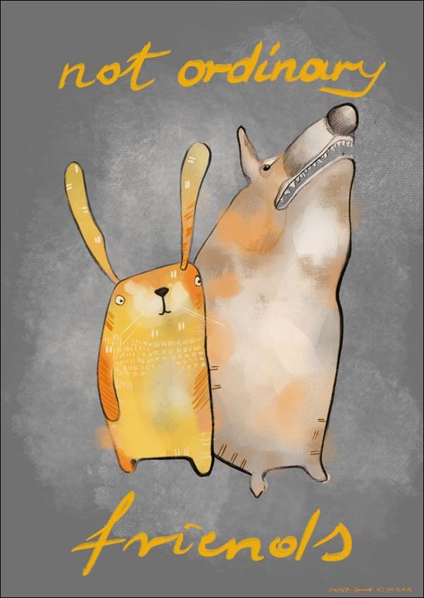 Plakat, Królik i Pies, 59,4x84,1 cm