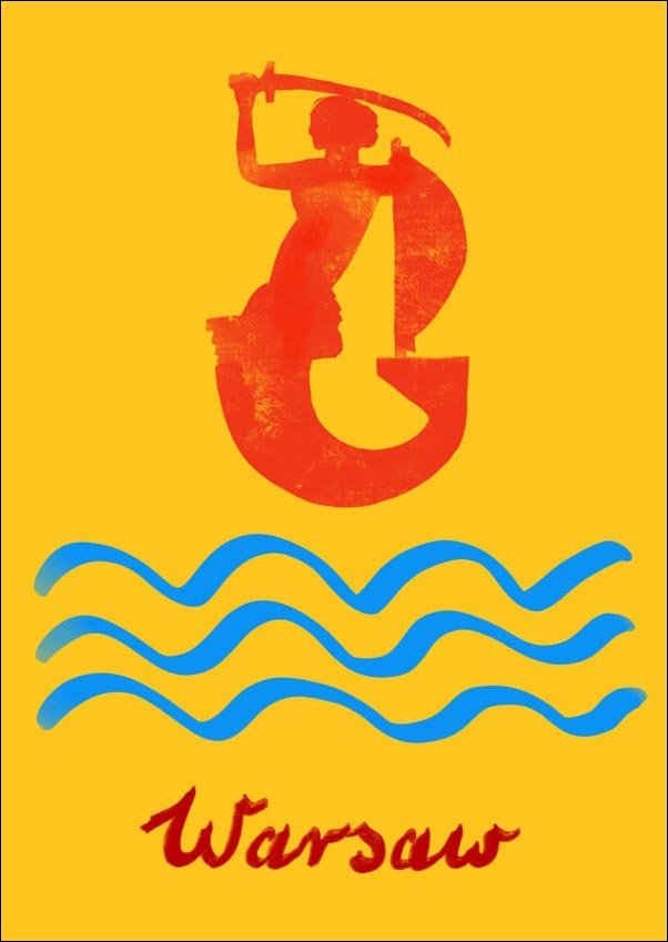 Plakat, Warszawska Syrenka, 30x40 cm