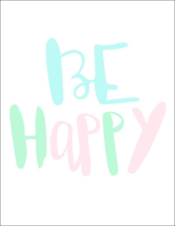 Plakat, Happy pastele, 61x91,5 cm