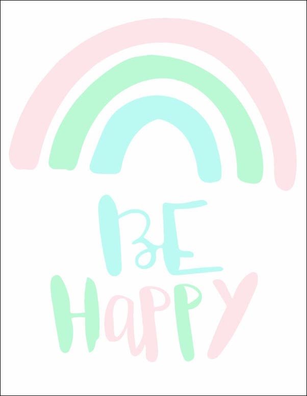 Plakat, Wesoła tęcza, 20x30 cm