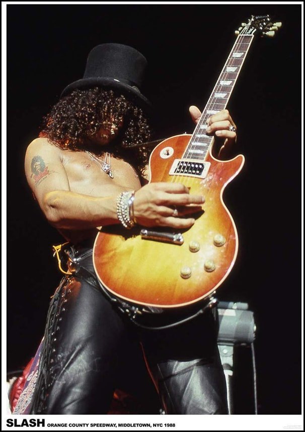 Close, Plakat, CLOSE, Guns N’ Roses Slash Koncert Nowy Jork 1988, 59,4x84,1 cm