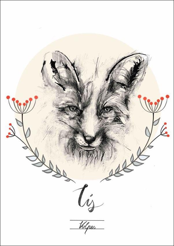 Plakat, Lisek, 21x29,7 cm