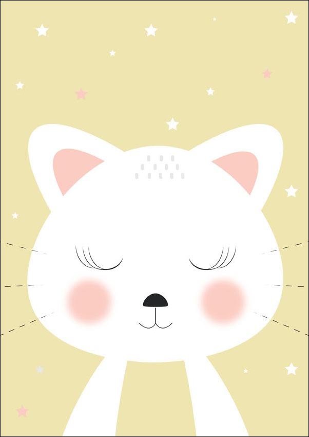 Plakat, Kotek żółty, 59,4x84,1 cm