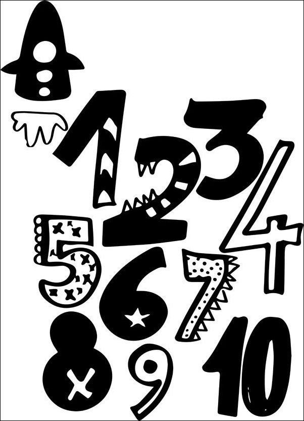 Plakat, 123 rocket, 50x70 cm