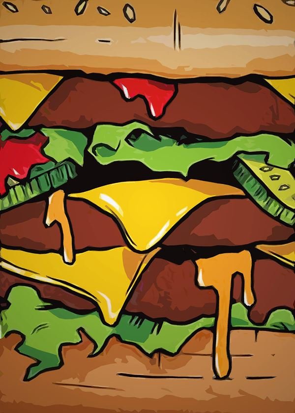Plakat, SucculentBurger, 70x100 cm