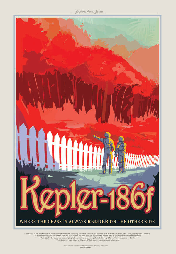 Plakat, Kepler186f, 50x70 cm