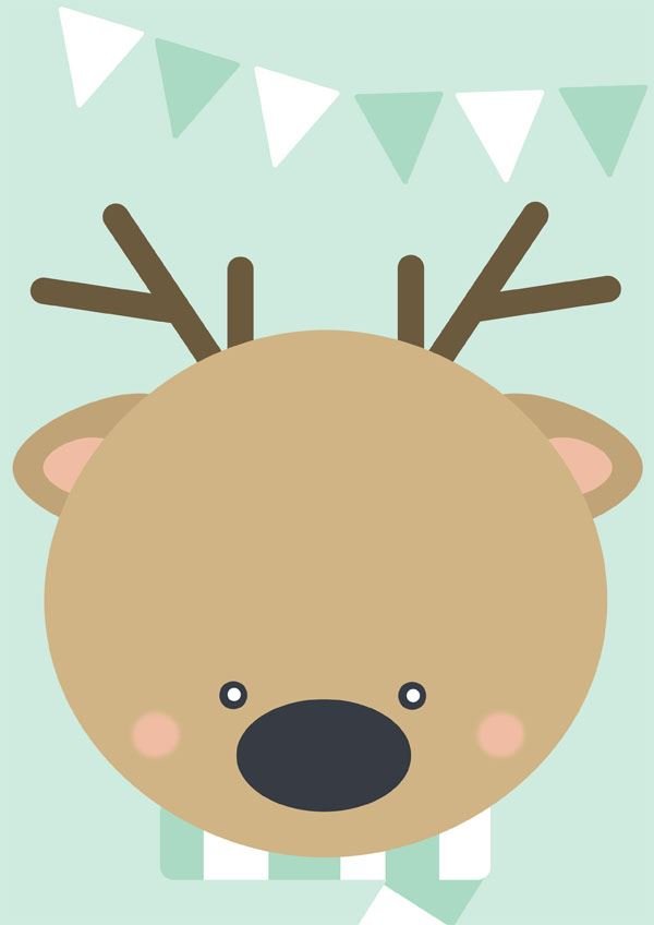 Plakat, Renifer, 30x40 cm