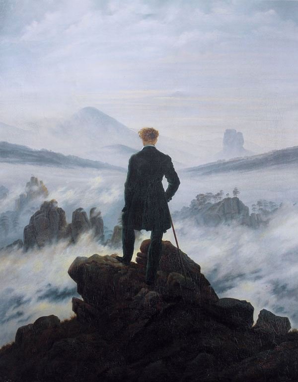 Plakat, Wędrowiec ponad morzem mgły, 50x70 cm
