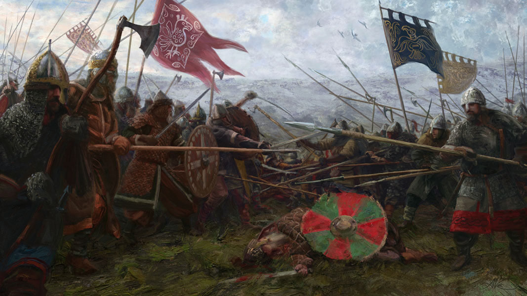 Plakat, Bitwa o Łużyce 1002r, 70x50 cm