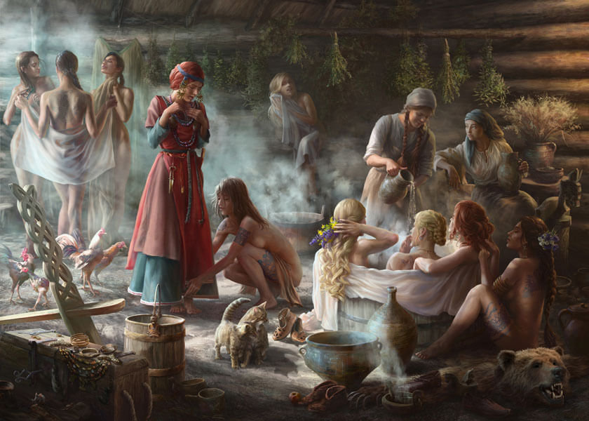 Plakat, Łaźnia wikińska, 100x70 cm