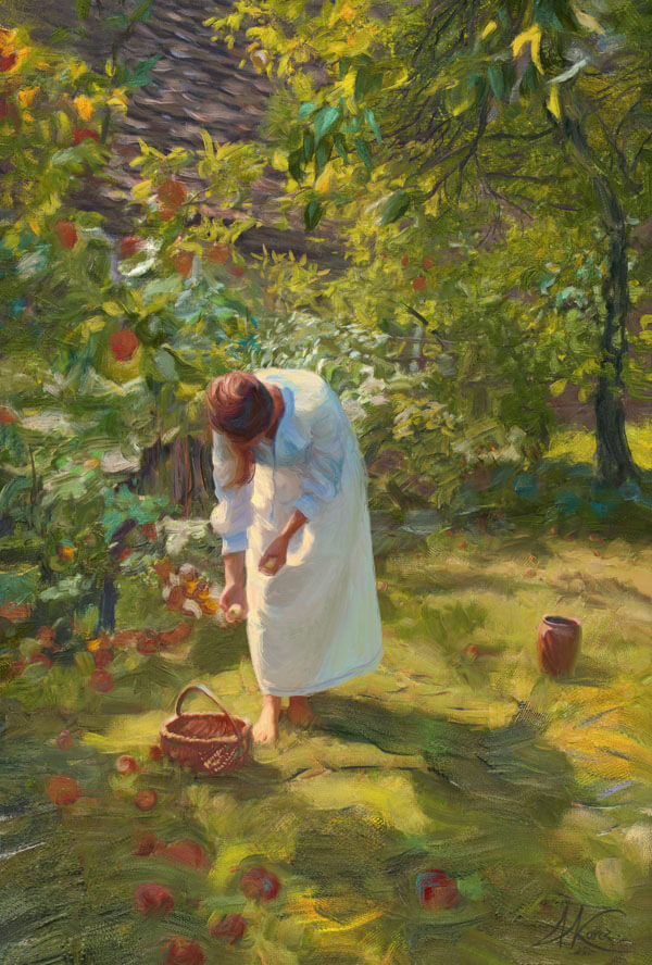 Plakat, W sadzie, 40x50 cm