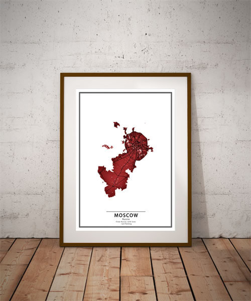 Plakat, Crimson Cities - Moscow, 61x91,5 cm