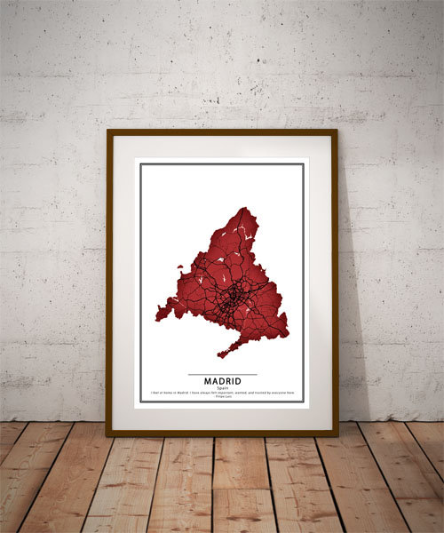 Plakat, Crimson Cities - Madrid, 70x100 cm