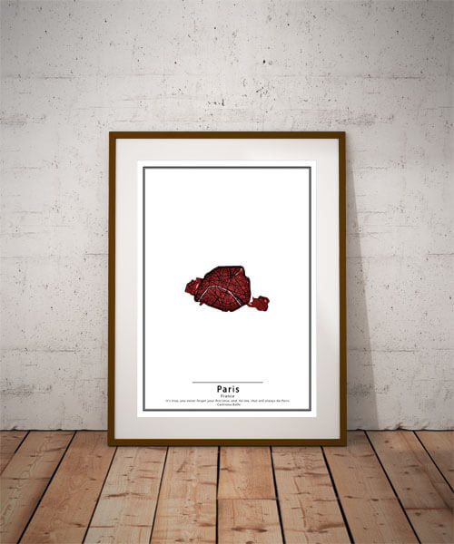 Plakat, Crimson Cities - Paris, 20x30 cm