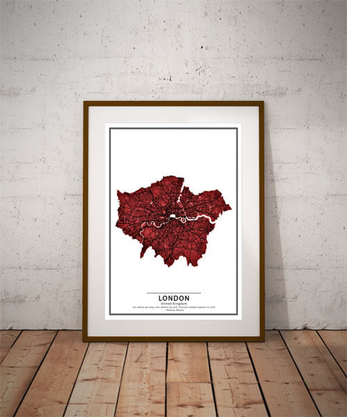 Plakat, Crimson Cities - London, 21x29,7 cm