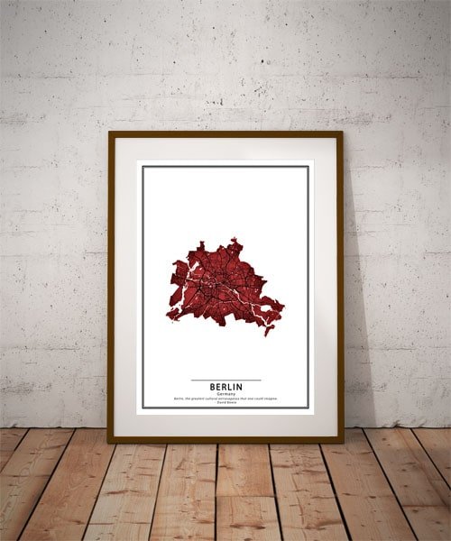 Plakat, Crimson Cities - Berlin, 50x70 cm