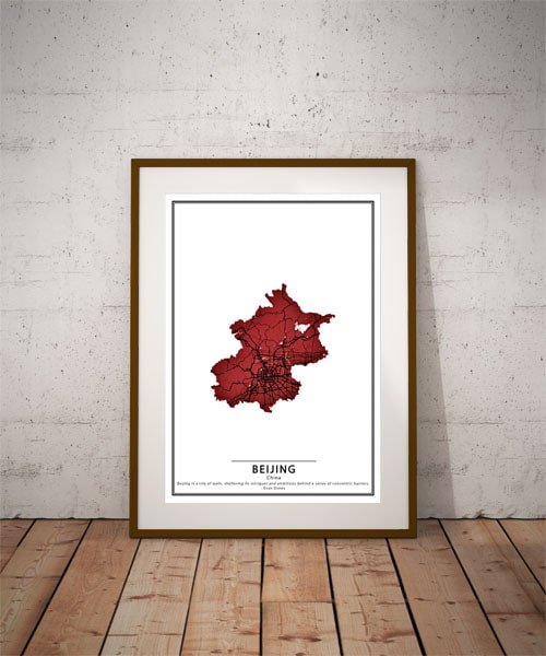 Plakat, Crimson Cities - Beijing, 30x40 cm