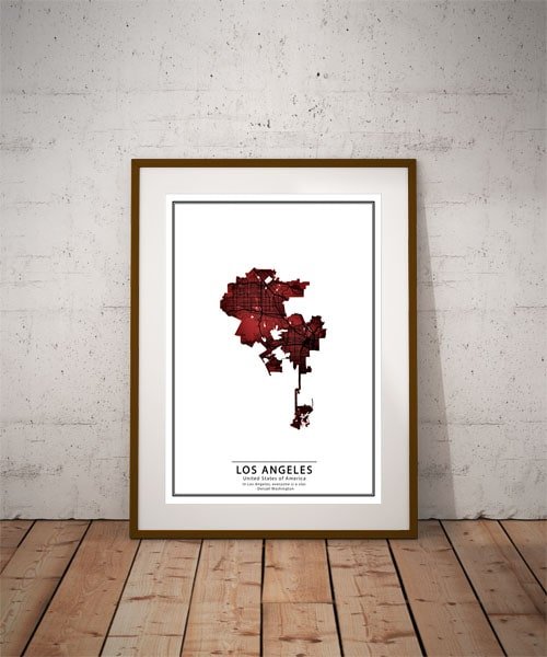 Plakat, Crimson Cities -  Los Angeles, 50x70 cm