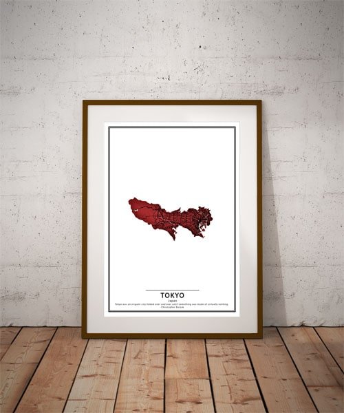 Plakat, Crimson Cities - Tokyo, 40x50 cm