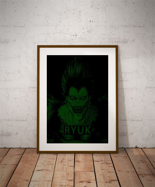 Plakat, H4CK3D - Ryuk, Death Note, 40x50 cm