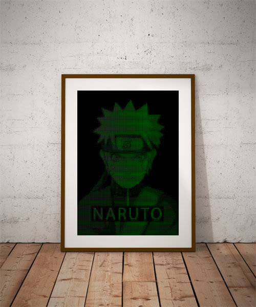 Plakat, H4CK3D - Naruto, 70x100 cm