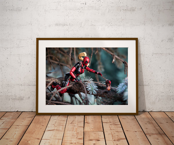 Plakat, Lady Deadpool i Wiewiór, 70x50 cm