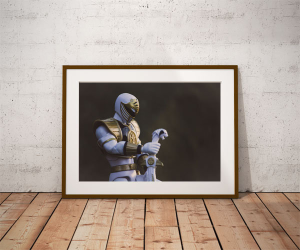 Plakat, Power Rangers White Ver1, 50x40 cm