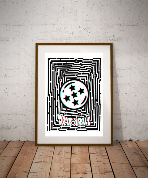 Plakat, Maze Gaze Dragon Ball, 3D 40x50 cm