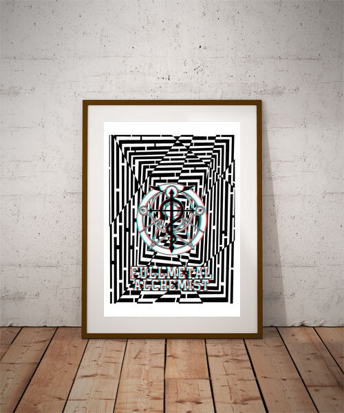 Plakat, Maze Gaze Fullmetal Alchemist, 3D 70x100 cm