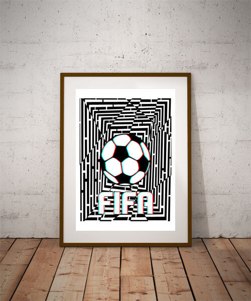 Plakat, Maze Gaze FIFA, 3D 30x40 cm