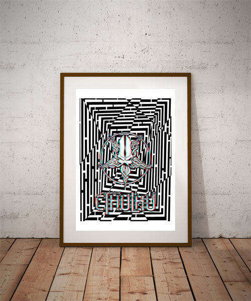 Plakat, Maze Gaze Cthulhu, 3D 70x100 cm