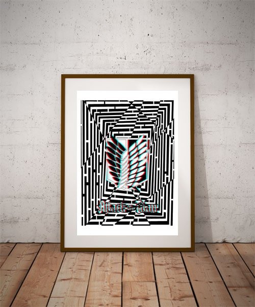 Plakat, Maze Gaze Atak tytanów Attack on Titan, 3D 40x50 cm
