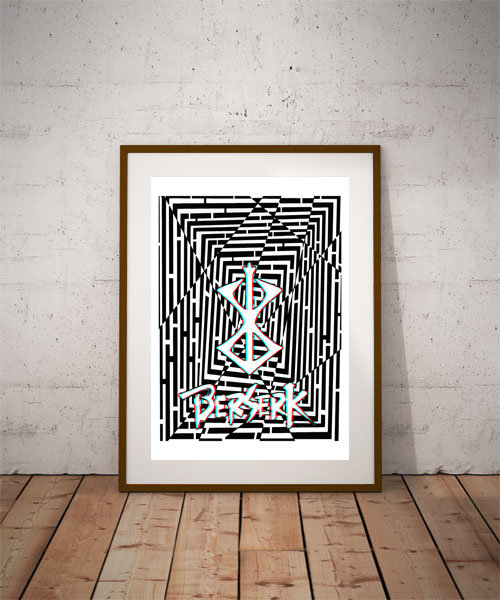 Plakat, Maze Gaze Berserk, 3D 40x50 cm