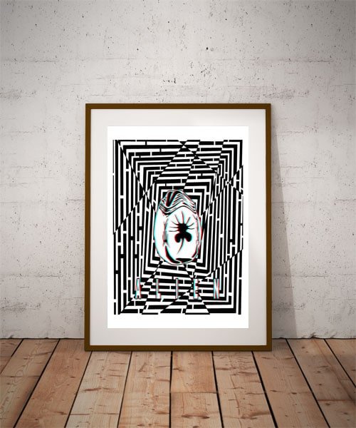 Plakat, Maze Gaze ALIEN, 3D 30x40 cm