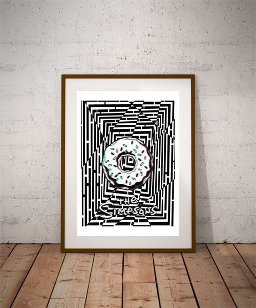 Plakat, Maze Gaze The Simpsons, 3D 29,7x42 cm