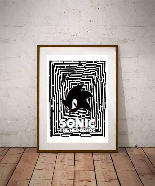 Plakat, Maze Gaze Sonic the Hedgehog, 3D 70x100 cm
