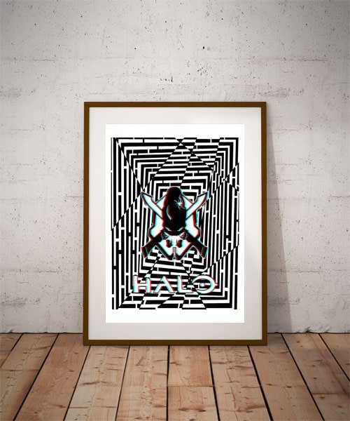 Plakat, Maze Gaze HALO, 3D 40x50 cm