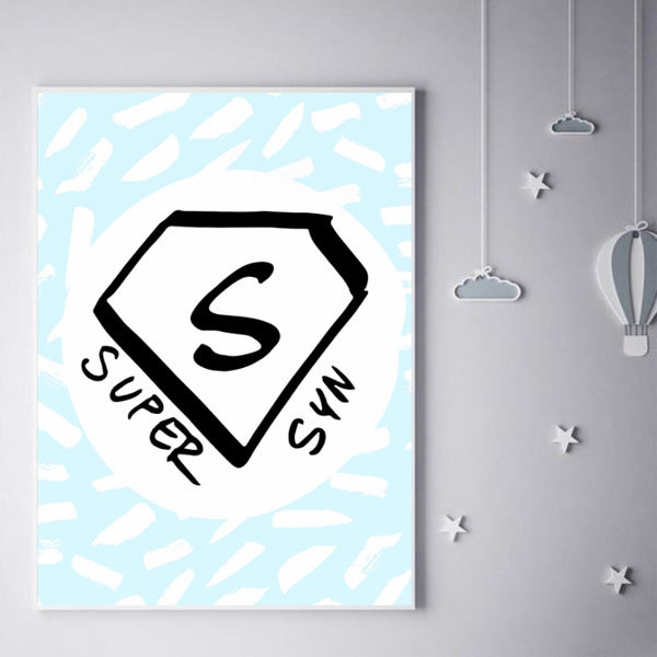 Plakat, Super syn na białym, 61x91,5 cm