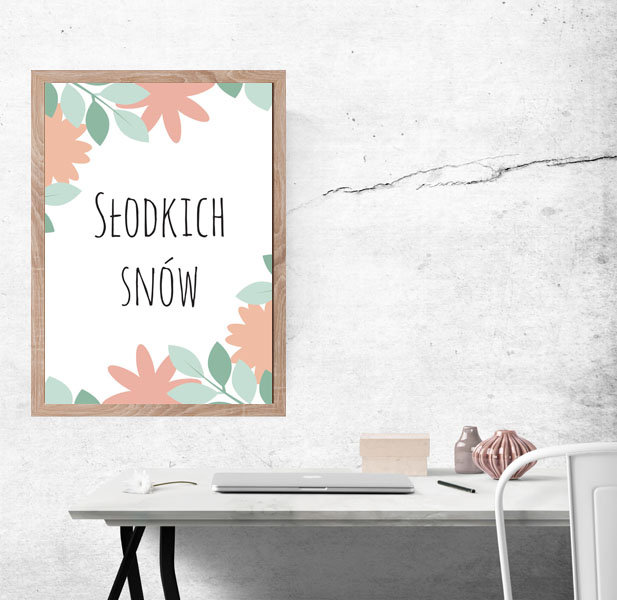 Plakat, Słodkich snów, 50x70 cm