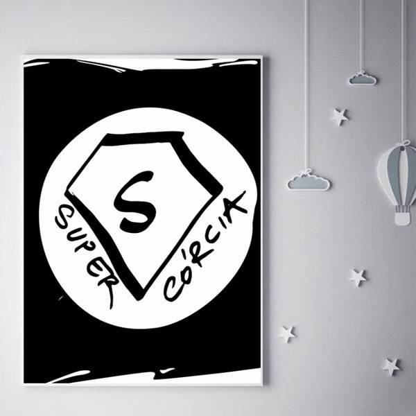 Plakat, Super syn na czarnym tle, 70x100 cm