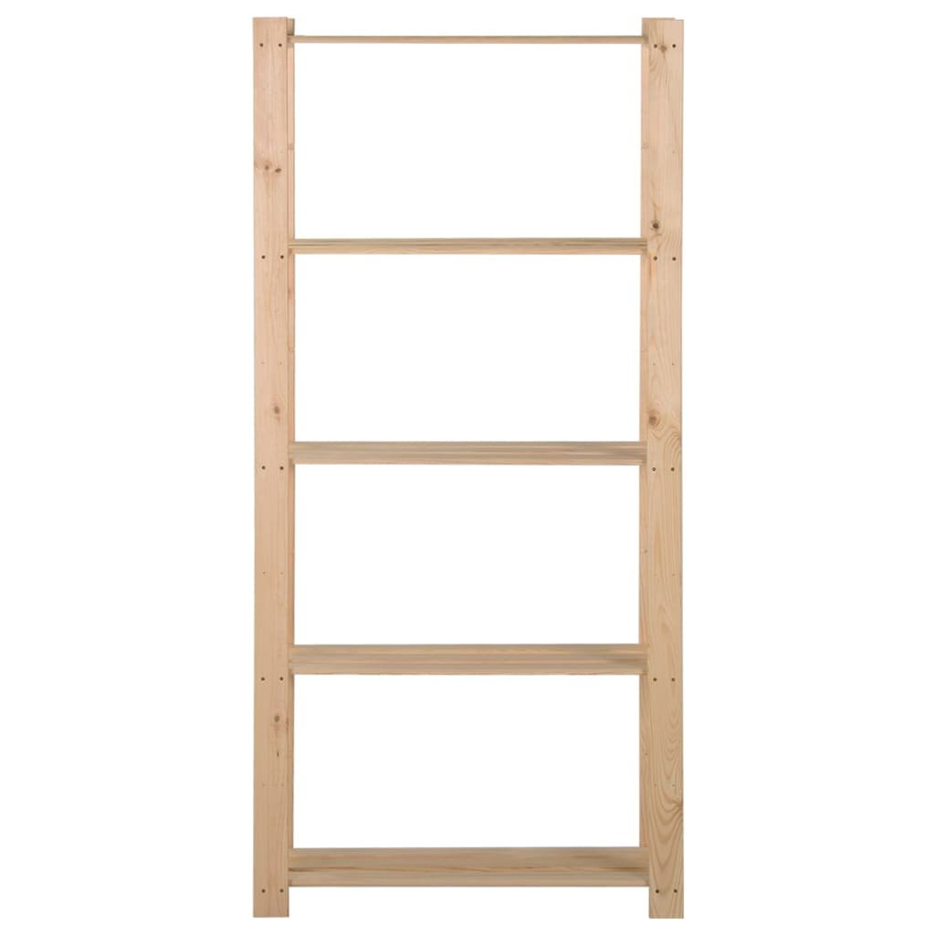shumee Regał z 5 półkami 80x28,5x170 cm drewno sosnowe