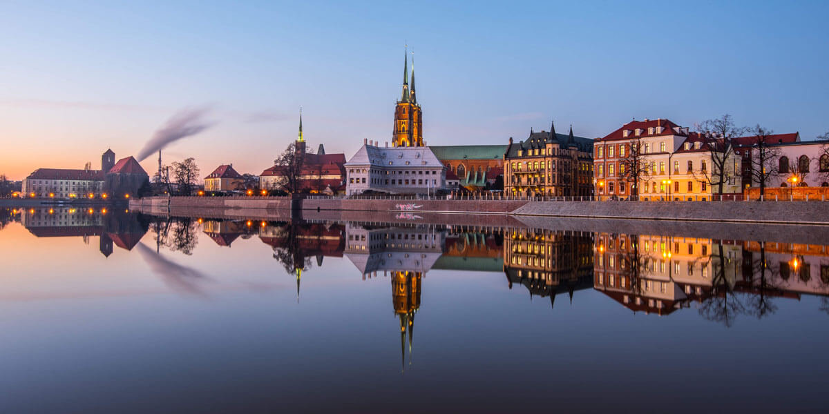 Plakat, Ostrów Tumski, Wrocław, 100x70 cm